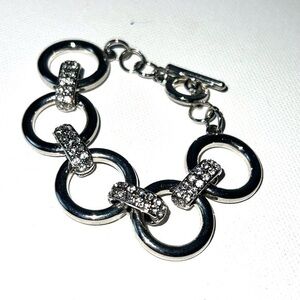 Silver and Rhinestone Bracelet